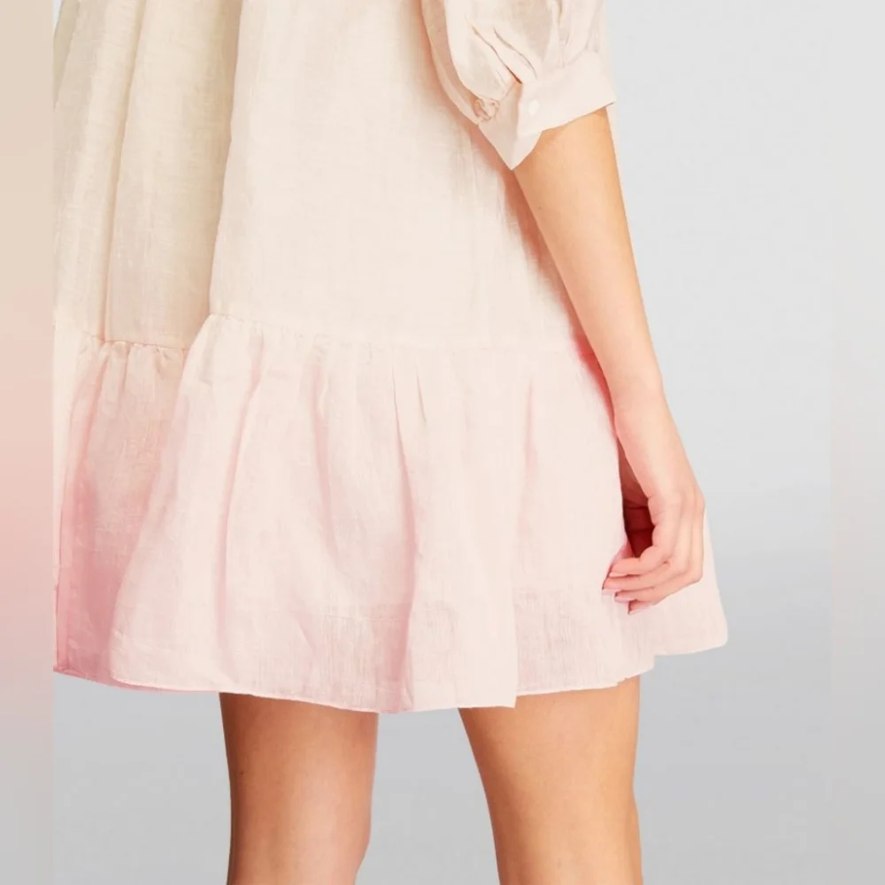 SANDROLinen-Blend Mini Dress - Picture 6 of 8